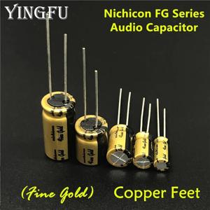 5개/몫 NICHICON FG 시리즈(파인 골드) 6.3V~100V/0.1uF~470uF 오디오 장비용 HIFI 오디오 커패시터 사용 가능