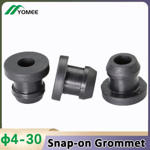 블랙 실리콘 고무 스냅온 그로밋 중공 홀 플러그 코일 링 케이블 와이어링, 부싱 보호