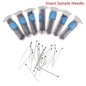 100 Pcs 곤충 핀 견본 바늘 학교 실험실 곤충학 바디 해부 곤충 바늘에 대 한 플라스틱 상자와 스테인레스 스틸