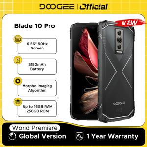 DOOGEE Blade 10 Pro(2024) 휴대폰, 견고한 안드로이드 14, 16GB + 256GB(2TB) 휴대폰, 깨지지 않는 6.56, 'HD + 디스플레이, 5150mAh