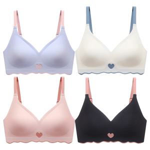 다목적 심리스 브라, 원피스 디자인, 부드럽고 편안함, 언더 와이어 푸시 업 및 처짐 방지 핏, 하루 종일 착용에 적합
