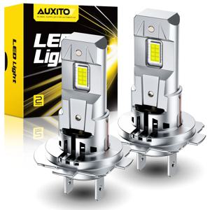 AUXITO 터보 H7 LED 하이 로우 빔 헤드램프, 오류 없는 자동차 헤드라이트, CSP 칩, 자동차 운전 램프, 30000LM, 2 개
