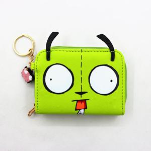 3D Gir 지퍼 지갑 PU 귀여운 만화 학생 지퍼 핸드백 멀티 카드 접이식 일일 포켓 walle
