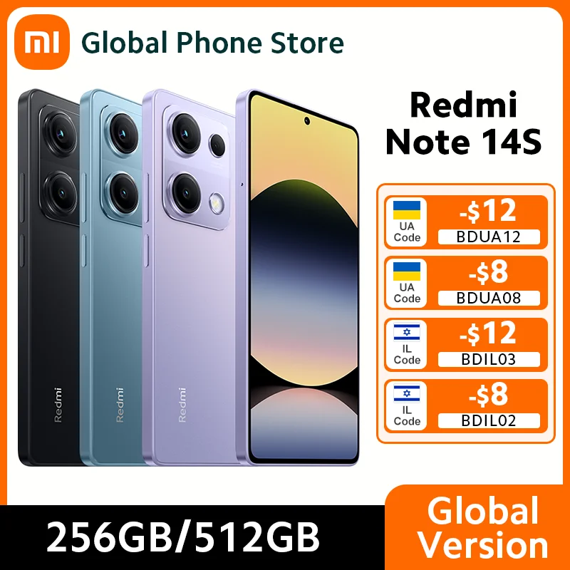 글로벌 버전 Redmi Note 14S MediaTek Helio G99 Ultra 200MP 프로급 Al 카메라 시스템 6.67