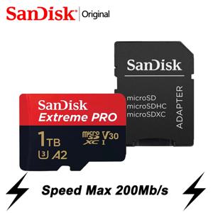 샌디스크 익스트림 프로 마이크로 SD 카드 128GB 64GB 32GB 512GB 256GB 마이크로 SD 200MB/s 1TB 플래시 메모리 카드 SD U3 4K V30 마이크로SD TF 카드