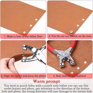 A76K 401Pcs 1/4인치 6Mm 그로밋 아일렛 플라이어 키트, 금색과 은색의 400개의 금속 아일렛이 있는 그로밋 도구 키트, 아일렛 그로밋