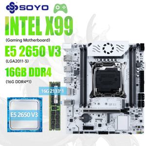 소요 X99 게이밍 메인보드 키트 C612 칩, E5 2650 V3 CPU 및 DDR4 16G*1 2133MHz 메모리, NVME PCIE3.0 SATA3.0 TPM2.0 인터페이스 탑재