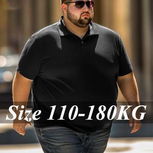 플러스 사이즈 남성 폴로 셔츠 7XL 6XL 5XL 아이스 실크 얇은 루즈핏 반팔 티셔츠 여름 캐주얼 티셔츠 솔리드 컬러 상의 남성 의류