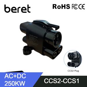 EV 충전기 어댑터 CCS2-CCS1 AC DC 고속 충전 250A 전기차 PHEV 하이브리드 자동차 CCS2-CCS1 고속 충전