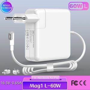맥북 프로 A1181/A1278 및 맥북 에어용 60W MagSafe1 L헤드 충전기 |   16.5V 3.65A 교체용 어댑터 |   안전 자석 플러그