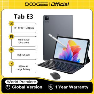 【브랜드+】두지 탭 E3 태블릿 PC 안드로이드 15 제미니 AI 11인치 울트라 클리어 32GB(8+24) 256GB 헬리오 G100 8800mAh 배터리 태블릿