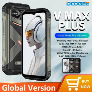 【브랜드+】세계 최초 공개 DOOGEE V Max Plus 러기드폰 22000mAh 36GB(16+20) 512GB 200MP 카메라폰 6.58인치 120Hz 디멘시티