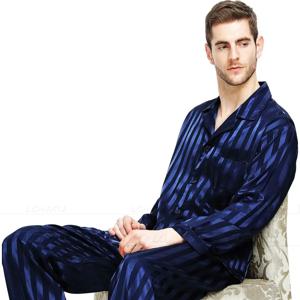 남성 실크 새틴 잠옷 세트 파자마 잠옷 세트 PJS 잠옷 세트 Loungewear U.S.S,M,L,XL,2XL,3XLL,4XL Plus Striped
