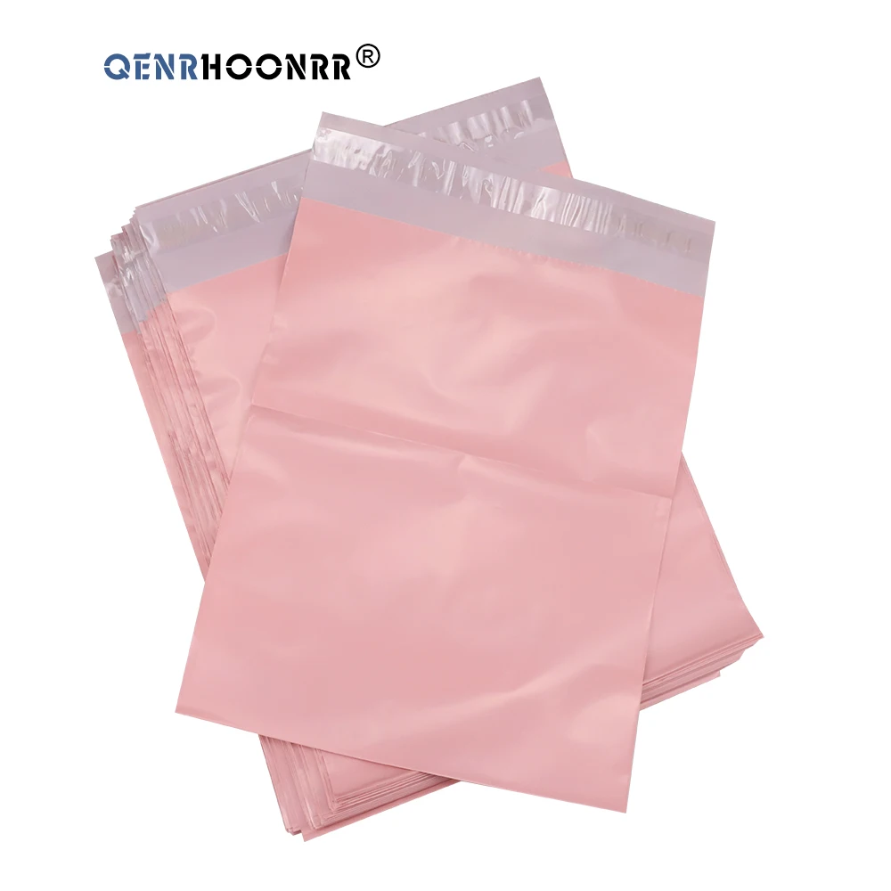 10pcs 라이트 핑크 폴리 메일러 자기 접착제 배송 메일 링 포장 봉투 우편 가방 우편 가방 택배 보관 가방
