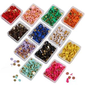 100pcs 홈 오피스 다채로운 드로잉 핀 압정 압정 코르크 보드 푸시 핀 사진 벽지도 마커