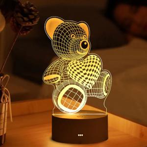 3D 램프 아크릴 USB LED 야간 조명 네온 사인 램프 크리스마스 크리스마스 장식 홈 침실 생일 장식 결혼 선물