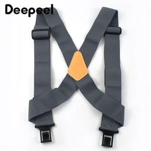 1Pc Deepeel 5*120cm 남성용 탄성 와이드 브레이스 클립이있는 성인 X 형 멜빵 조정 가능한 헤비 듀티 스포츠 작업 서스펜더