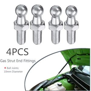 4pcs 유니버설 실버 부츠 보닛 가스 스트럿 바 엔드 피팅 10mm M8 볼 핀 조인트 밸브 스프링