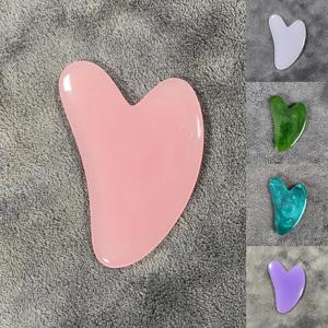 하트 모양 SPA 마사지 밀랍 스크래핑 마사지 스크레이퍼 페이스 마사지 침술 괄사 보드 마사지 얼굴 당기는 피부