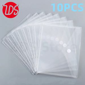 10PCS A4 파일 가방 파일 루스 리프 사무실 및 회의 용품 보관 가방 방수 소재