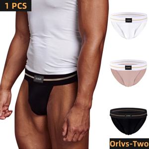 ORLVS Briefs 남성 원활한 엉덩이 디자인 Mens Underwaer 슈퍼 대형 와이드 5cm 탄성 밴드 독립 Codpiece Boy Short Pants