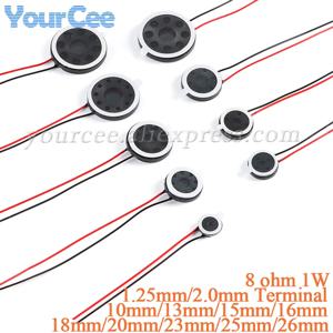 2pcs 스피커 확성기 오디오 알람 8R 8 옴 1W 10mm/13mm/15mm/16m/18mm/20mm/23mm/25mm/26mm 태블릿 전화 컴퓨터 트럼펫 경적
