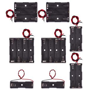 와이어가 포함된 8Pcs AA 배터리 홀더에는 AA 배터리 홀더 1개 1.5V, 2개의 AA 배터리 홀더 3V, 3개의 AA 배터리 홀더 4.5V, 4개의 AA Batt가 포함됩니다.