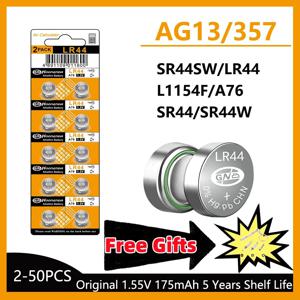 5-50pcs 고용량 LR44 배터리 L1154F AG13 SR44 A76 프리미엄 알카라인 배터리 1.5V 버튼 코인 셀 배터리 계산기