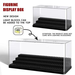 3 단계 방진 아크릴 피규어 도시 자동차 모델 컬렉션 디스플레이 박스 빌딩 블록 스토리지 플렉시 유리 쇼케이스 아이 장난감