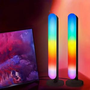 2개 LED 조명 음악 리듬 무드등 IR 컨트롤 USB 조명 홈데코 거실 웨딩 장식 벽 장식 여행용