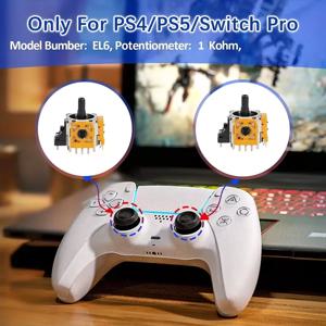 PS4/PS5/스위치 프로 교체용 3D 아날로그 조이스틱 효과 조이스틱 컨트롤러 게임패드 썸스틱 수리 부품 액세서리
