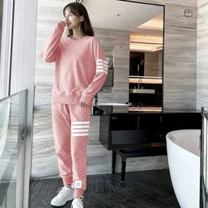 Zhanhua 여성용 스웨트 셔츠 세트 캐주얼 스포티 패셔너블 슬리밍 투피스 가을 겨울 신상품 한국 스타일 긴 소매