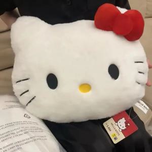 귀여운 고양이 머리 플러시 베개 소파 침대 머리받침 쿠션 자동차 베개 낮잠 베개 생일 선물 여성용