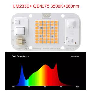 실내 식물 묘목 성장 및 꽃용 수경재배 칩, Cob led, 전체 스펙트럼 370nm-780nm, AC 220V, 20w, 30w, 50w, 1 개