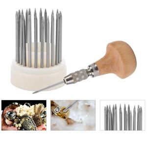 23pcs 구슬 도구 구슬 세트 스톤 설정 Graver 쥬얼리 장비 도구 스톤 구슬 곡물 도구