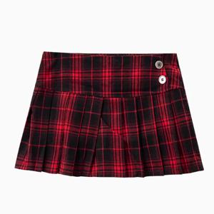 여름 옷 미니 스커트 여성 한국 패션 짧은 스커트 여성 저층 Y2k 스커트 Pleated Red Plaid 스커트 Luxury Designer
