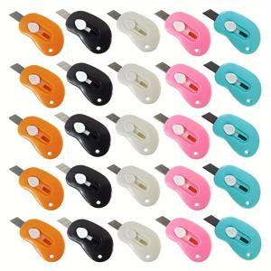 25개 미니 개폐식 유틸리티 나이프 박스 커터 편지 오프너