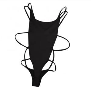 2025 섹시한 푸시 업 수영복 여성 하이 웨이스트 원피스 수영복 여성 등받이 Monokini 브라질 수영복 수영