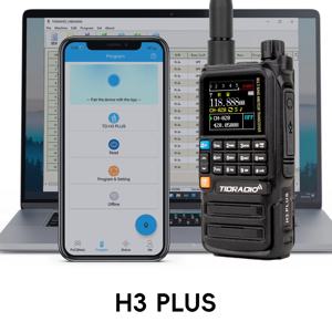 TIDRADIO H3 Plus 글로벌 통신 장비 Bluetooth 자동 응답기 에어 밴드 장거리 무선 프로그래밍 3가지 모델
