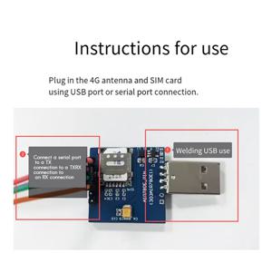 4G 모듈 Luat Air780e 전체 Netcom 모듈 미니 Iot 직렬 통신 데이터 전송 DTU 다기능 모듈-PZZW