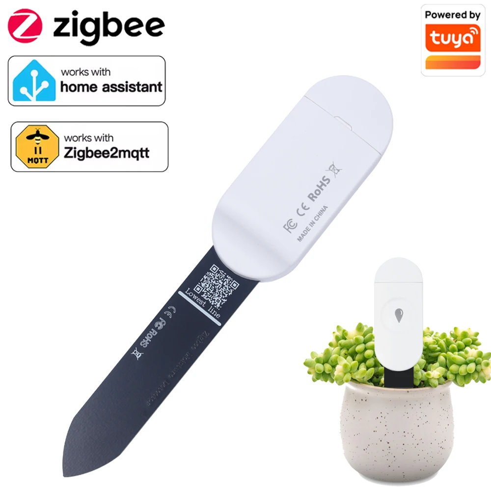 Tuya Zigbee 온도 습도 수분 감지기 스마트 토양 테스터 수분 센서 전화 App 홈 가든 용 실시간 모니터