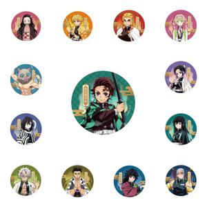 58mm 애니메이션 귀멸의 칼날 카나로지 미츠리 우즈이 텐겐 코스프레 코스튬 배지 핀 SPTE 틴플레이트 브로치 ﻿   프롭 골프