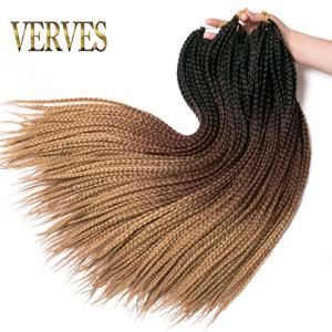 VERVES 크로셰 뜨개질 머리띠 합성 24인치 박스 브레이드 22 뿌리/개 옴브레 브레이드 헤어 익스텐션 열 섬유 벌크 브레이드 핑크, 블랙