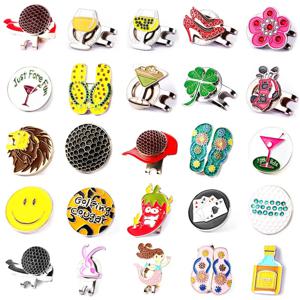 골프 공 스포츠에 대한 새로운 도착 골프 마커 골프 모자 클립 자기 합금 골프 마크