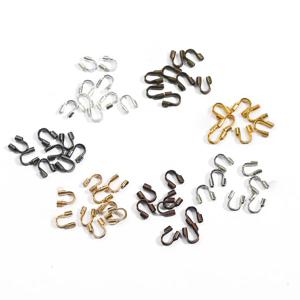 Iorn 와이어 프로텍터 와이어 가드 가디언 프로텍터 루프 U 모양 걸쇠 커넥터 4x4mm, DIY 쥬얼리 제작, 100-500 개