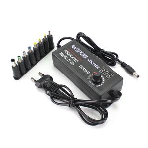 AC DC 조정 가능한 어댑터 12V 볼트 LED 디스플레이 화면 전원 공급 장치 DC 잭 커넥터 플러그가있는 220V ~ 3V 5V 9V 12V 24V 36V