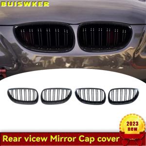 자동차 앞 범퍼 그릴 신장 레이싱 그릴 그릴 BMW E60 E61 5 시리즈 2003-2009 Gloss Black Auto New Double Slat