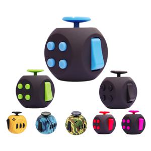 6면 Fidget Cube 감각 장난감 ADHD가 있는 성인과 어린이를 위한 OCD 자폐증 불안 안티 스트레스 Relive EDC Hand Fidget Toys