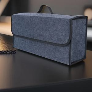 자동차 트렁크 정리함 부드러운 펠트 수납 박스 액세서리 대형 미끄럼 방지 칸막이 부트 수납 정리함 도구 자동차 수납 가방