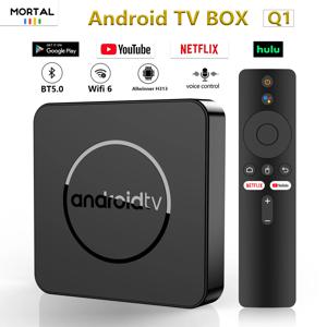 Mortal Q1 스마트 TV 박스 안드로이드 14 음성 제어 Allwinner H313 구글 넷플릭스 유튜브 Wifi6 HDR 10 BT 5 크롬캐스트 셋톱 박스